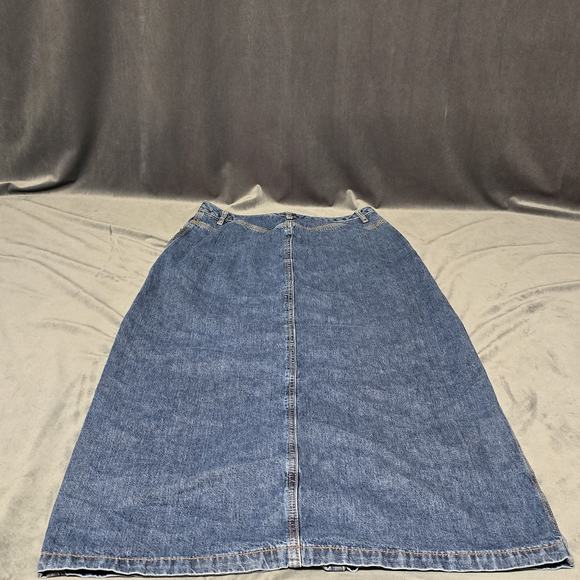 Gap Skirt Women, Sz 8,Blue Denim Snap Front Maxi Cotton 90s Preppy Casual VTG - Picture 6 of 7